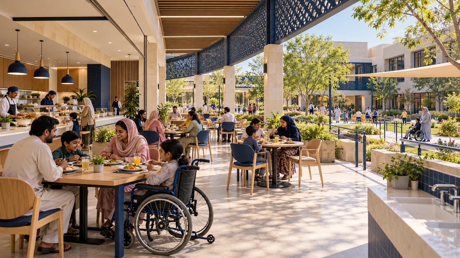 Inclusive family cafeteria — proposed campus concept