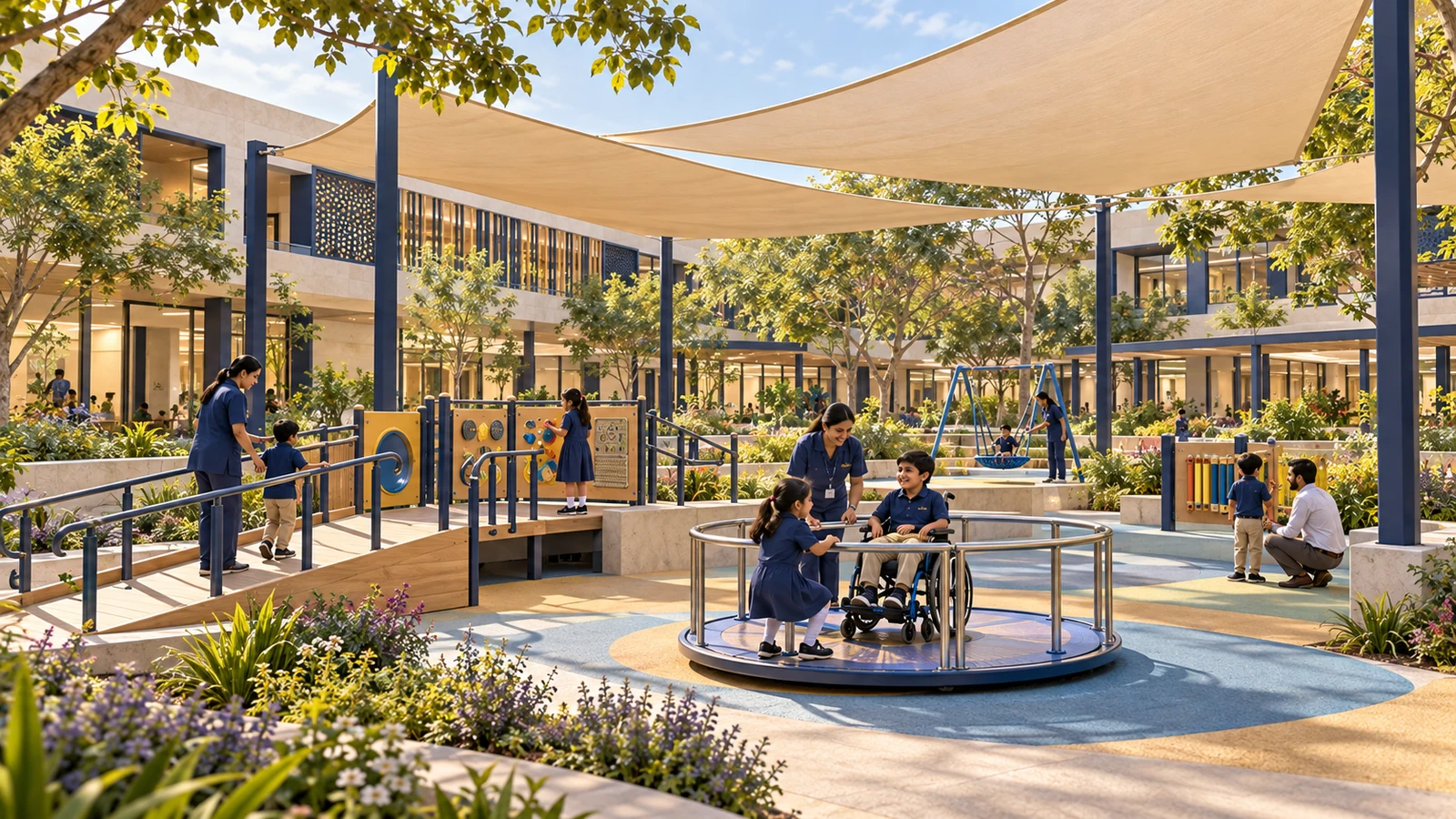 Inclusive playground & shared play — proposed campus concept