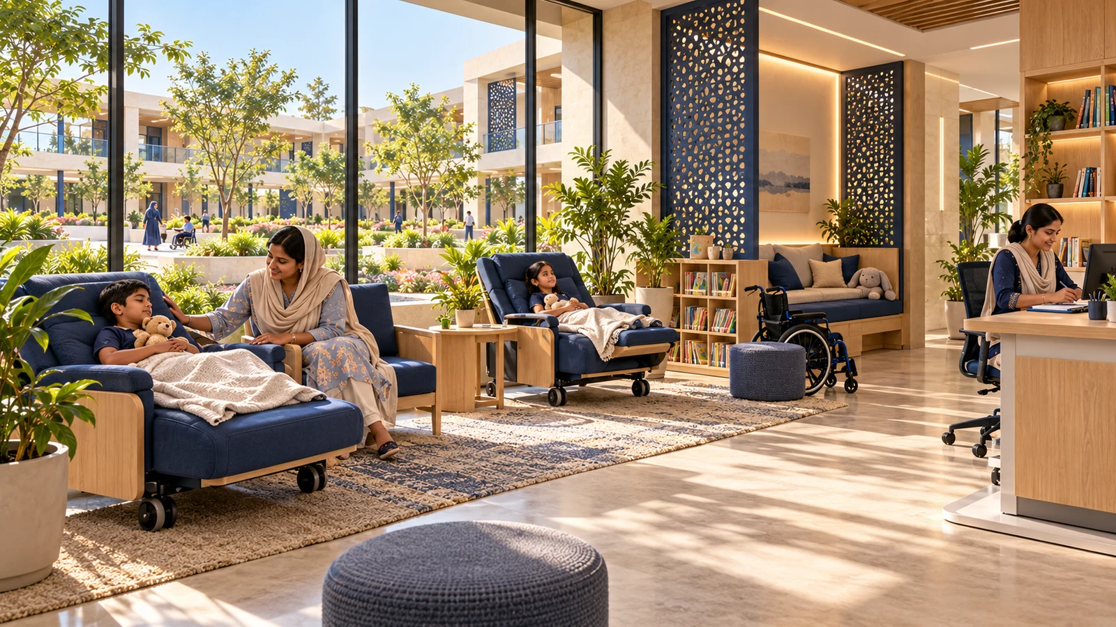 Supervised day-rest & respite lounge — proposed campus concept