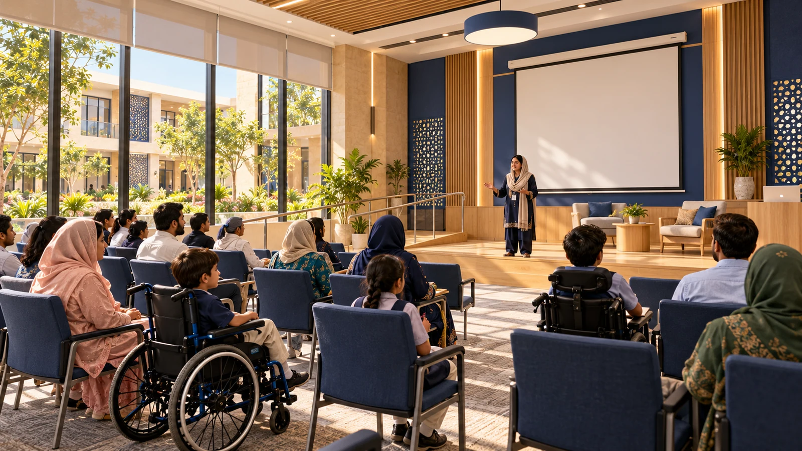 Accessible community & learning hall — proposed campus concept