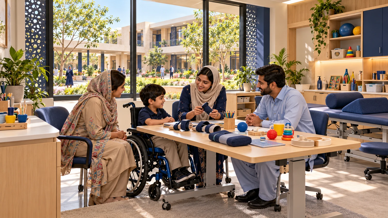 Hand support & access-assessment clinic — proposed campus concept