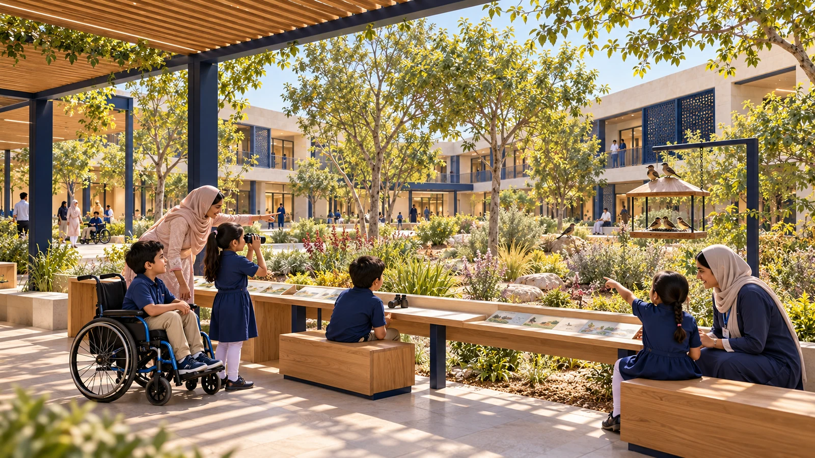 Nature observation & outdoor learning deck — proposed campus concept