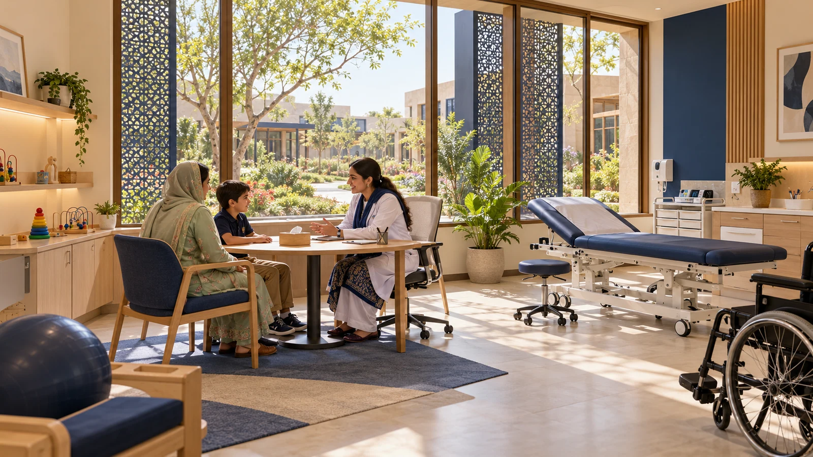 Paediatric consultation & family review room — proposed campus concept