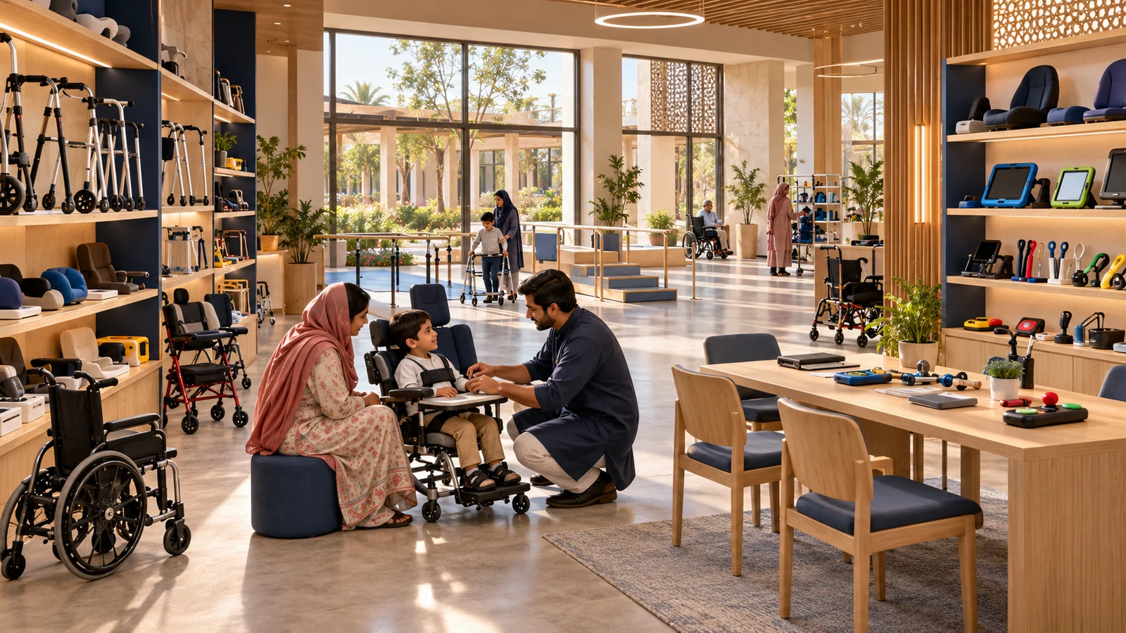 Assistive-equipment demonstration & loan library — proposed campus concept