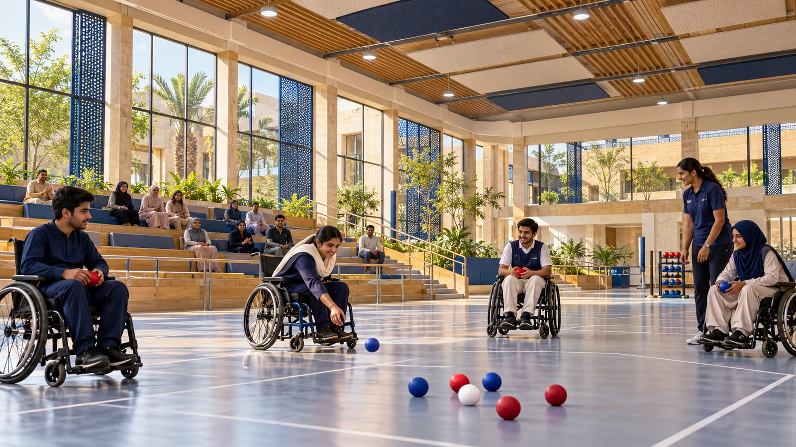Indoor wheelchair-sport & boccia court — proposed campus concept