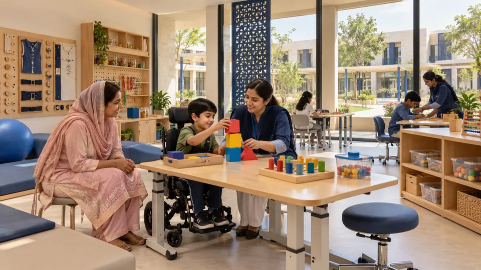 Occupational therapy & fine-motor room — proposed concept