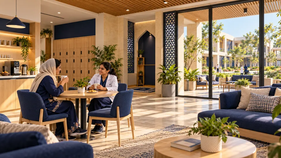 Staff wellbeing & rest lounge — proposed concept