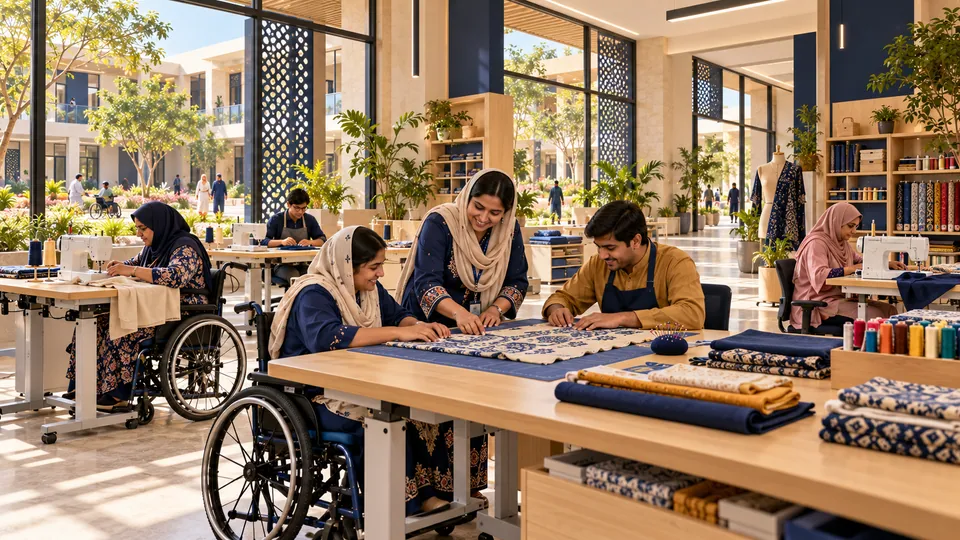 Adult textile & tailoring skills studio — proposed concept