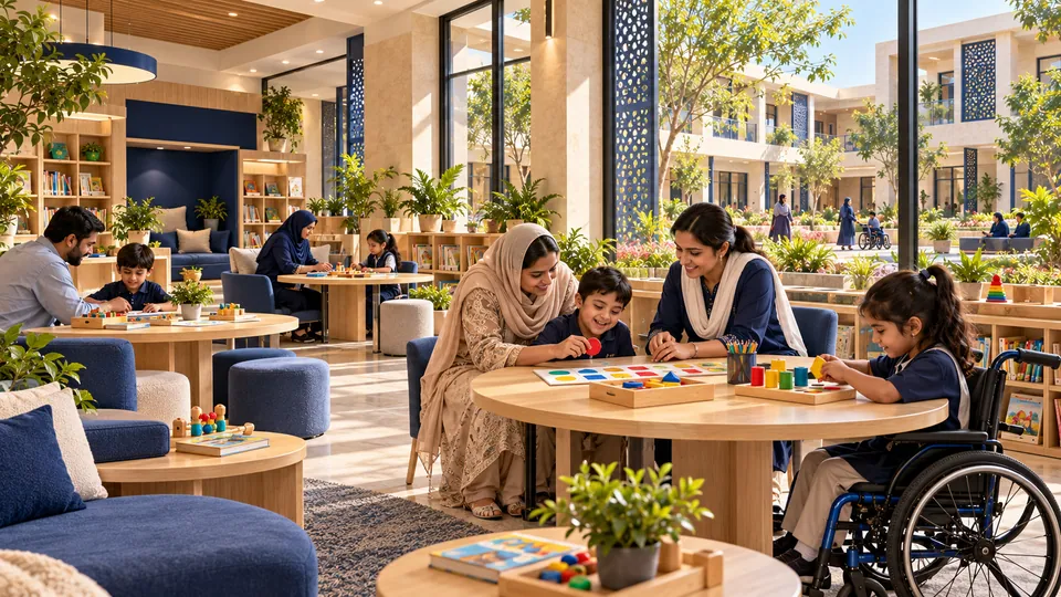 Family learning & home-activity lounge — proposed concept