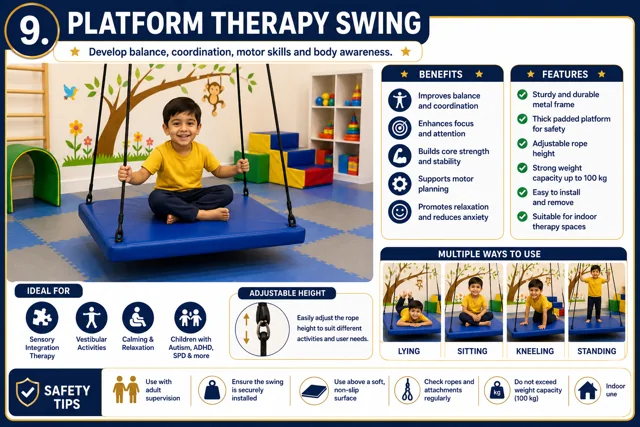 Platform Therapy Swing Infographic — Current Facility