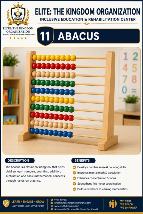 Abacus Learning Benefits Poster — Current Facility