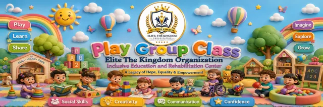 Colorful Inclusive Playroom Learning Banner — Current Facility
