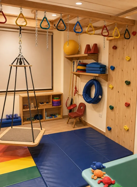 Bright Wooden Sensory Therapy Gym — Current Facility