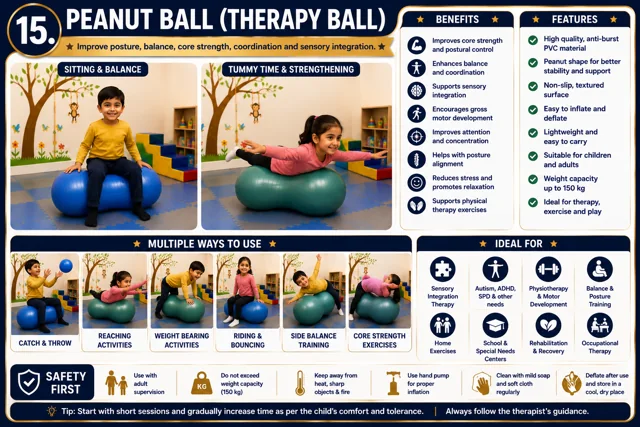 Peanut Ball Therapy Benefits Infographic — Current Facility