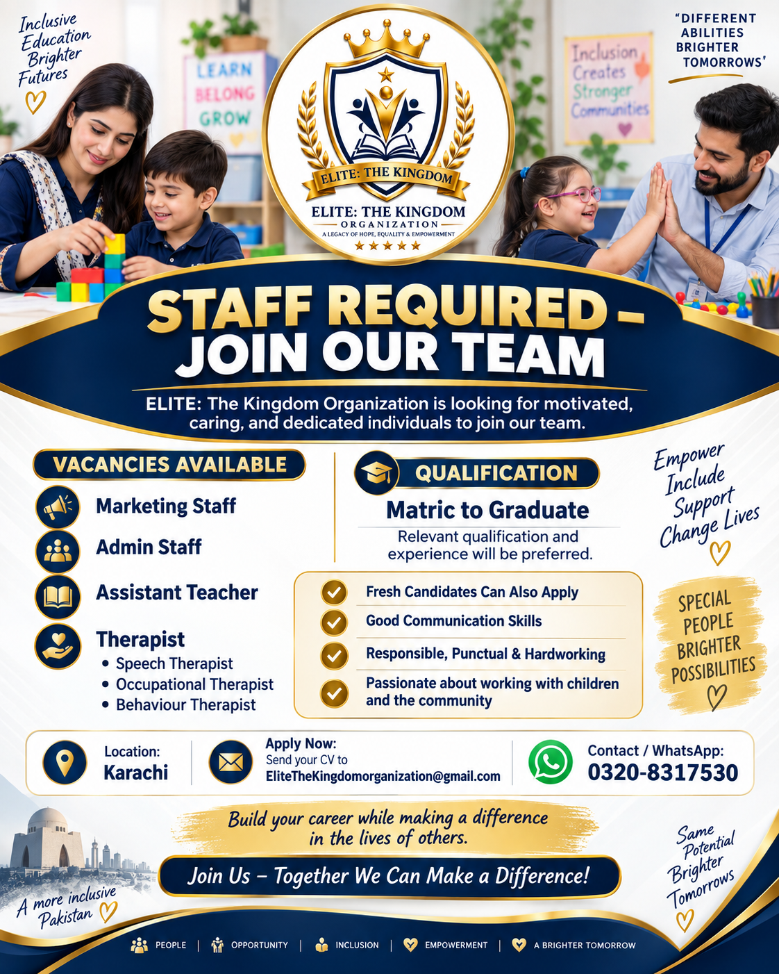 General staff & therapist recruitment campaign