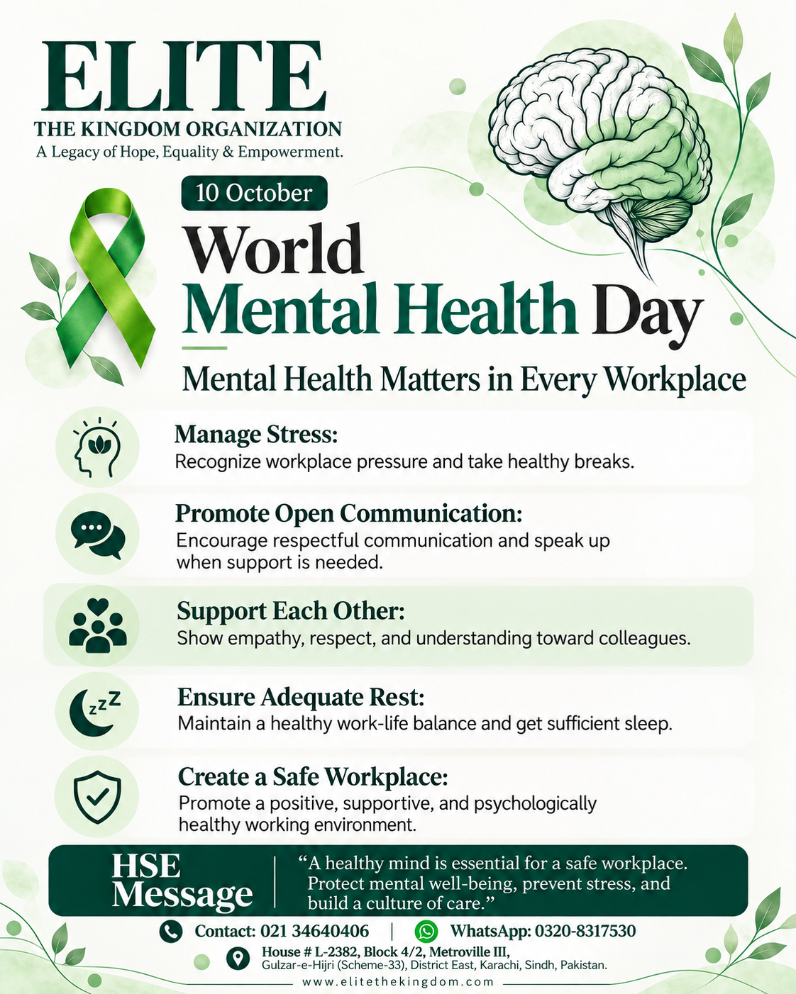 World Mental Health Day · 10 October